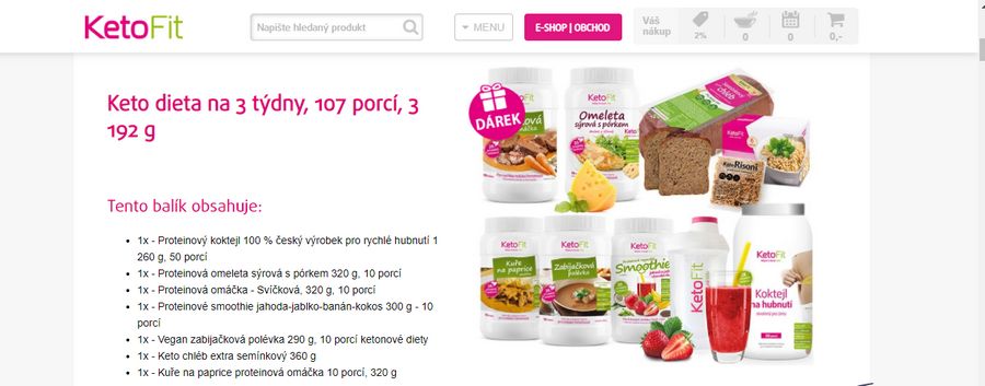 KetoFit keto dieta na 3 týdny