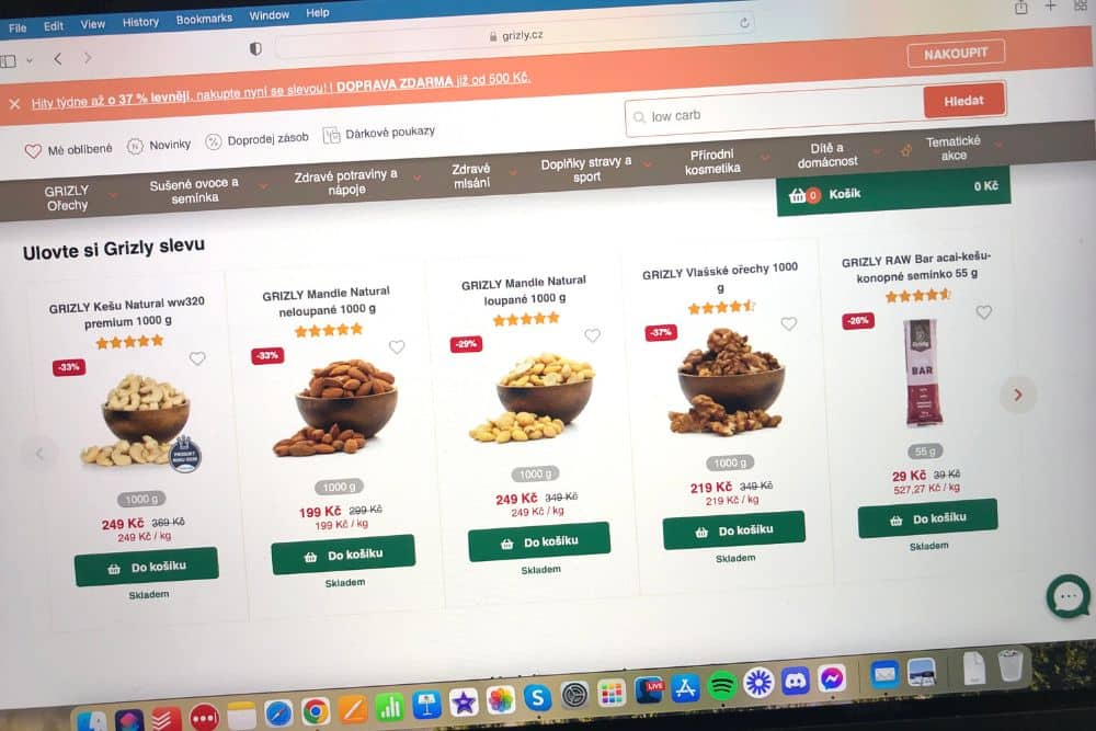 grizly e-shop s ořechy