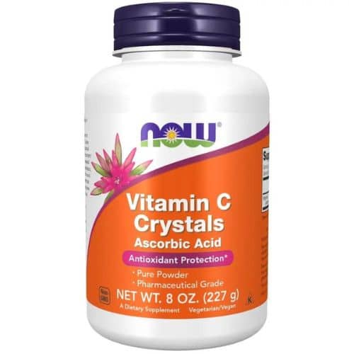 now vitamin c crystals kyselina askorbova bez gmo cisty prasek 227 g